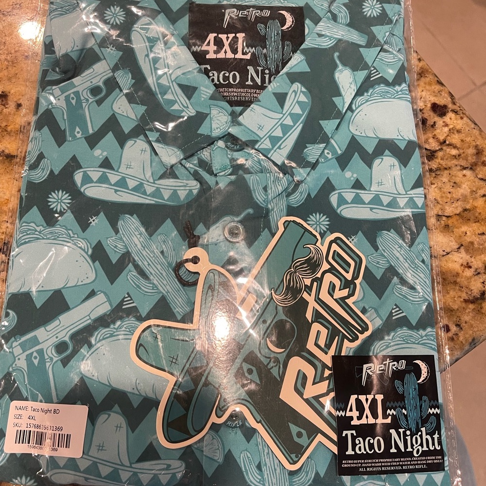 Retro Taco Night Shirt 4XL
